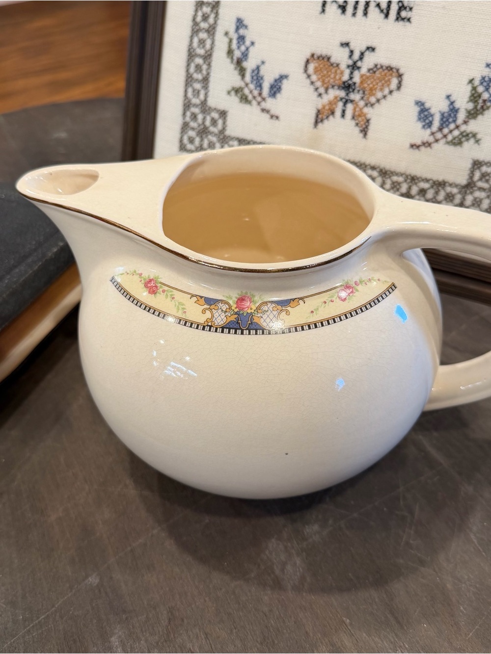 Vintage Universal Cambridge Floral Cream Pitcher